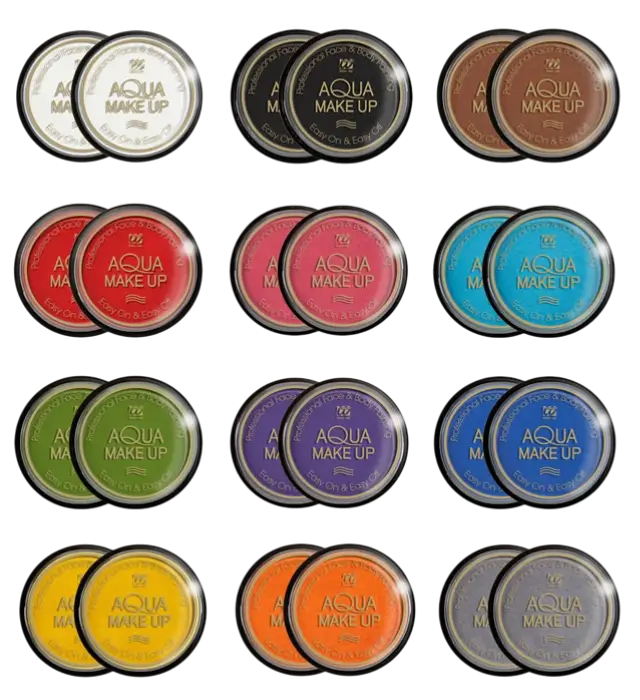 Aqua Makeup Palette 24 Farver – 10 ml – Makeup til Kostume