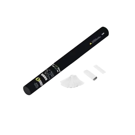 Manuel konfettikanon 40 cm - hvid