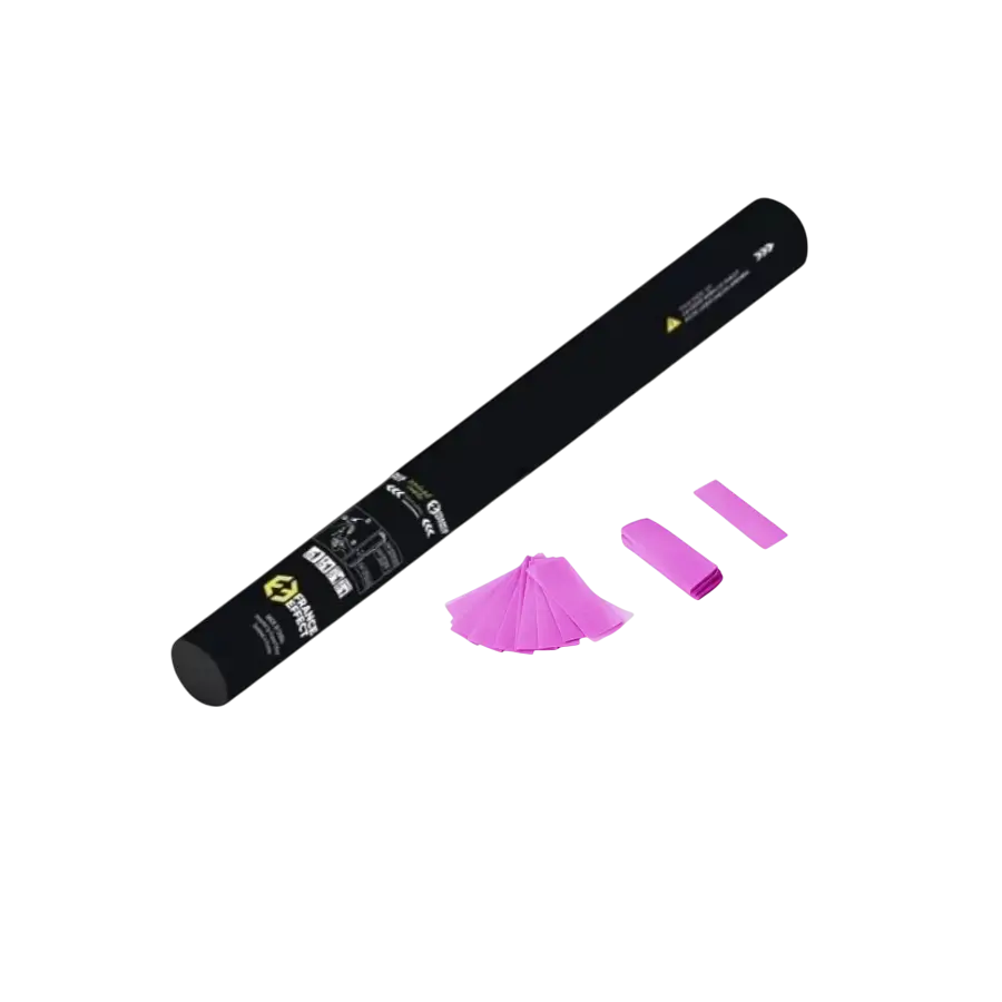 Manuel konfettikanon 40 cm - Pink