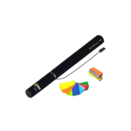 Elektrisk konfettikanon 40 cm - flerfarvet