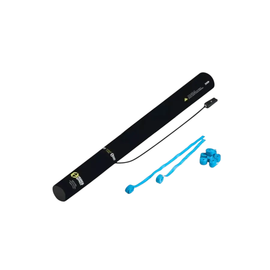 Elektrisk konfettikanon 40 cm - Streamer Blue