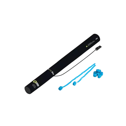 Elektrisk konfettikanon 40 cm - Streamer Blue