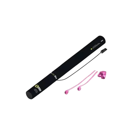 Elektrisk konfettikanon 40 cm - Streamer Pink