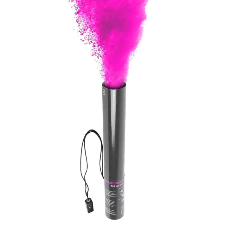 Elektrisk Holi-pulverpistol 40 cm - Pink