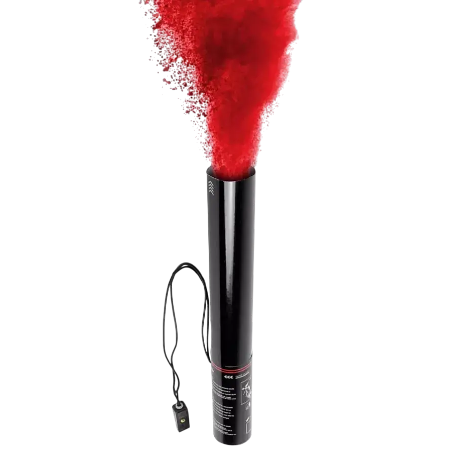 Elektrisk Holi-pulverpistol 40 cm - Rød