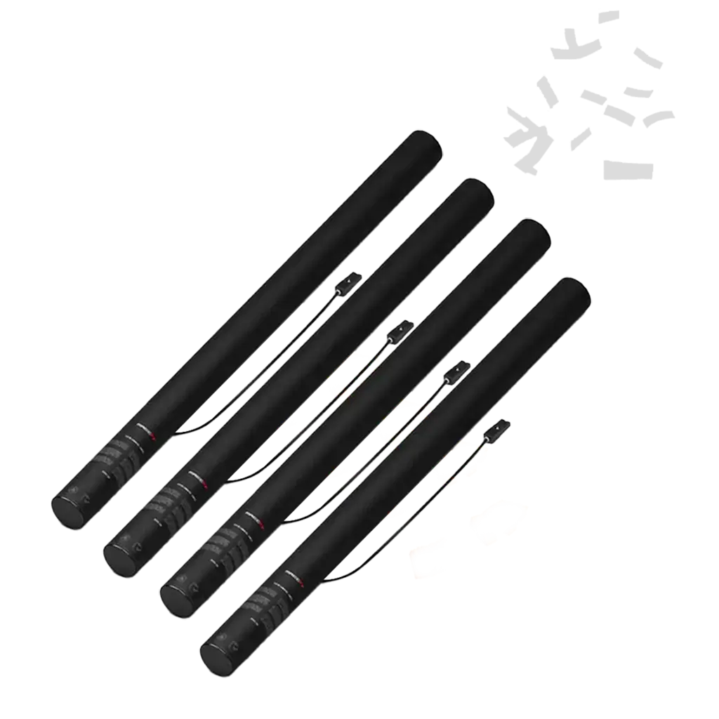 Elektrisk konfettikanon MAGIC FX 80 cm - hvid