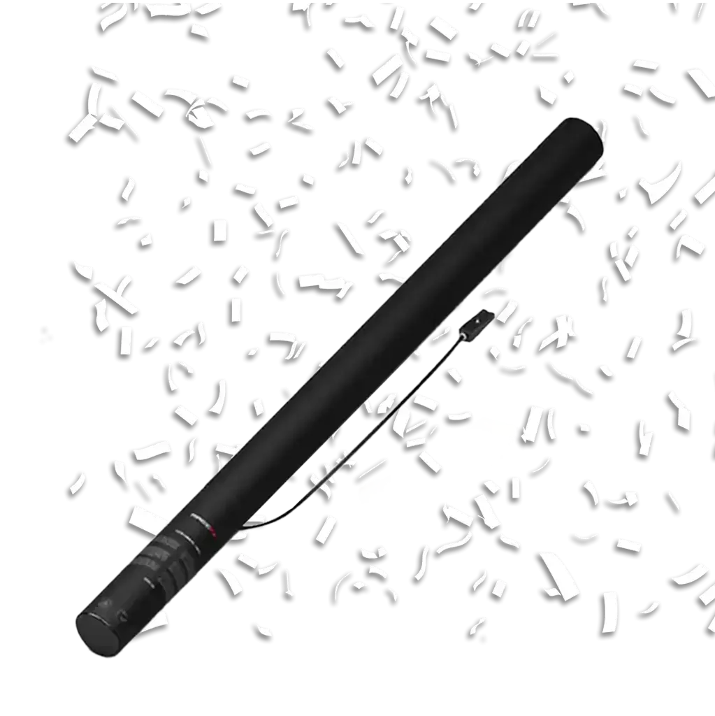 Elektrisk konfettikanon MAGIC FX 80 cm - hvid