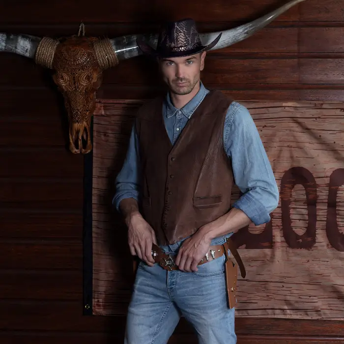 Matchende sherif-cowboy-kufferter