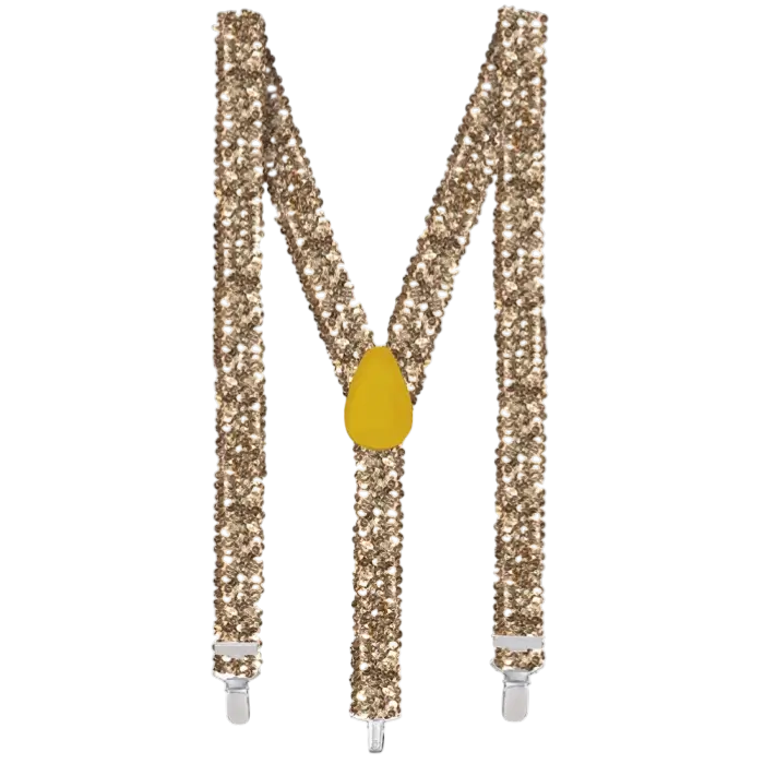 Stropper med guldpailletter