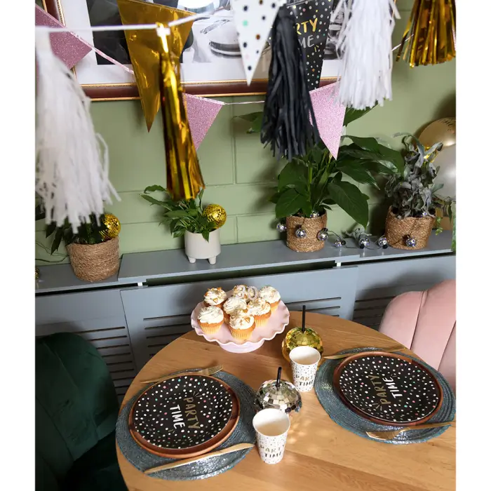 Kuglediskokop med sølvstrå 600 ml