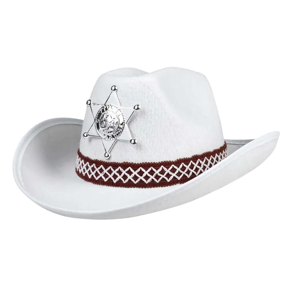 Sortiment af sherif-cowboyhatte til børn