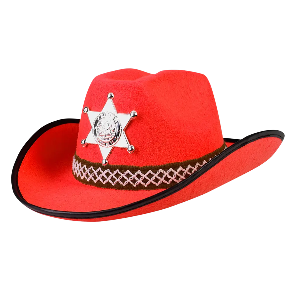 Sortiment af sherif-cowboyhatte til børn