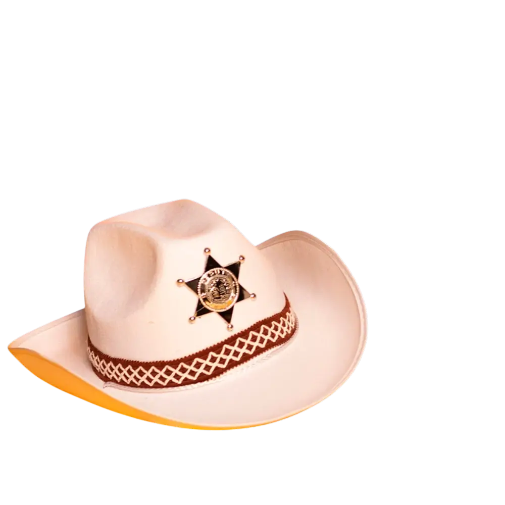 Sortiment af sherif-cowboyhatte til børn
