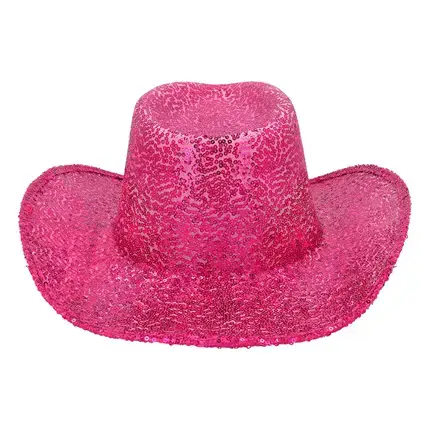 Lyserød cowboyhat til rodeo-fest