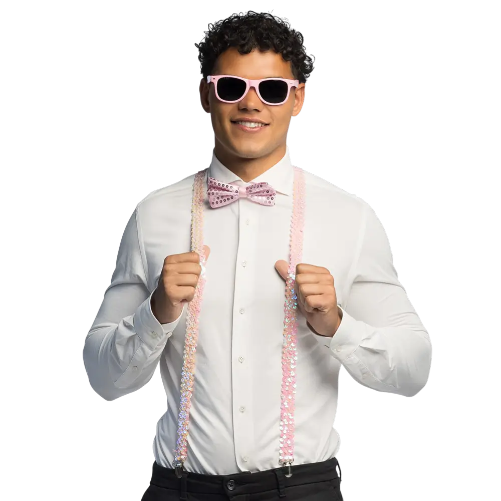 Lyserødt glitter-sæt