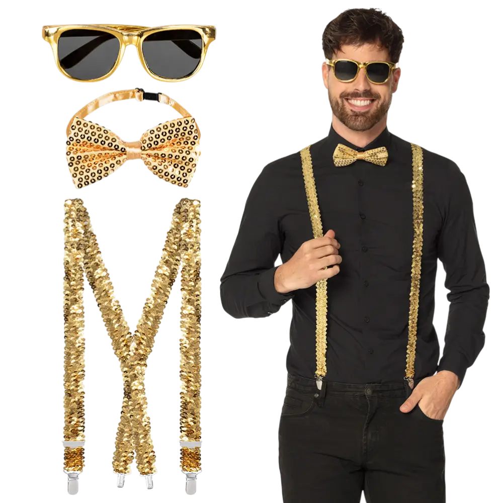 Sæt med guldglitter