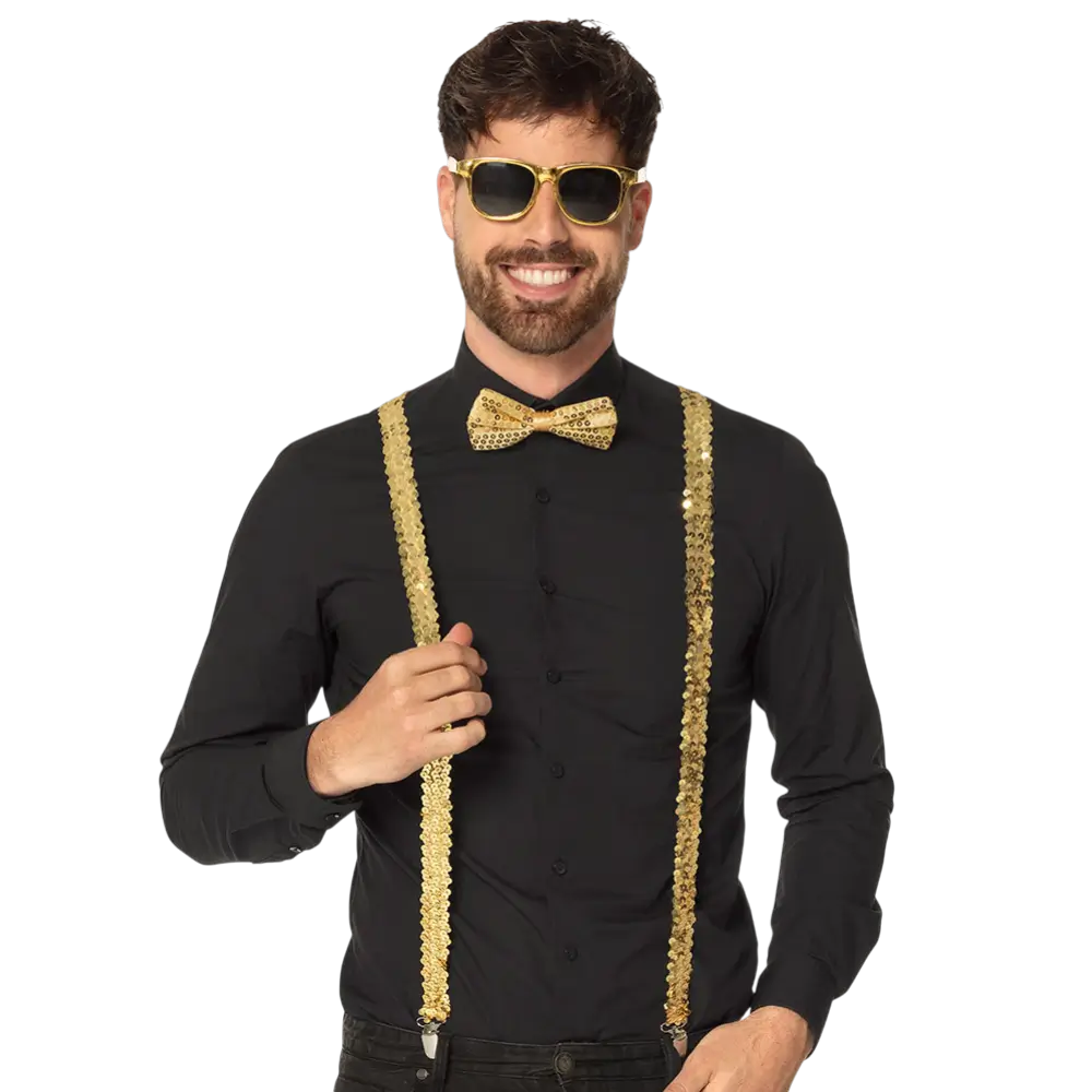 Sæt med guldglitter