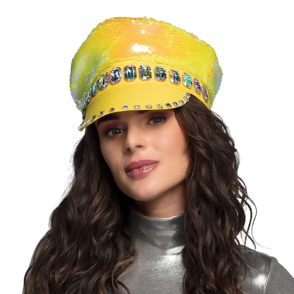 Sandfarvet slikgul hætte