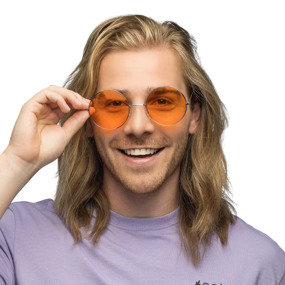 Hippie XL festbriller orange