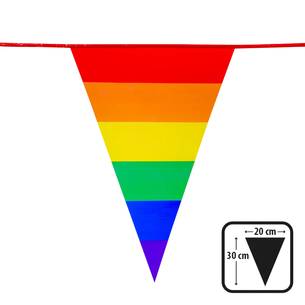 PE Regnbuevimpel-guirlande