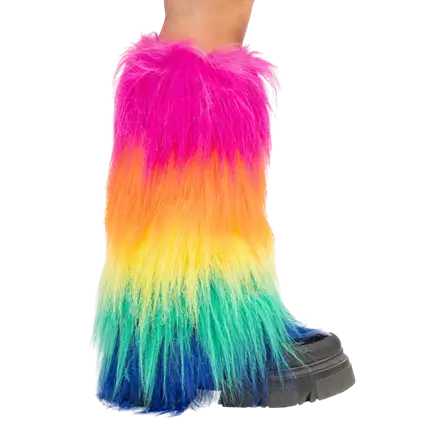 Regnbuefarvede rave-leggings