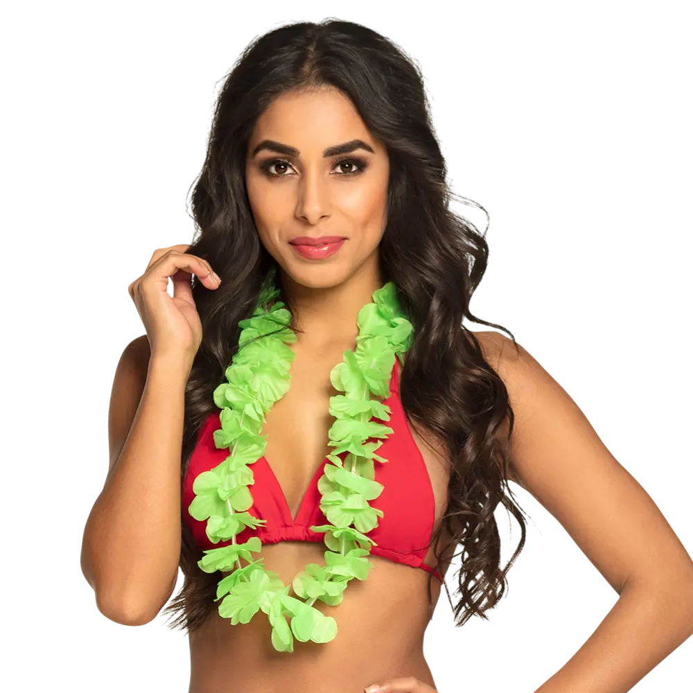 Ohana Hawaii-halskæde i neongrøn