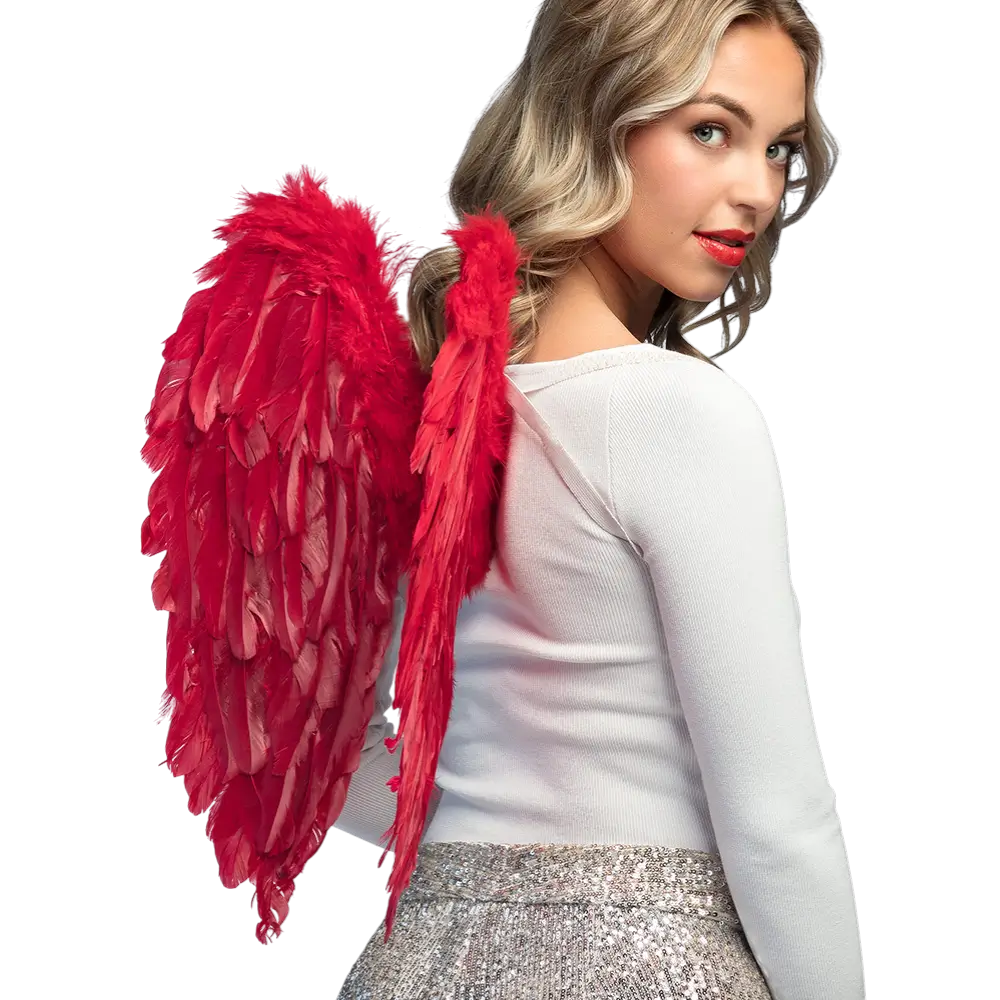 Englevinger Divine red 50x50cm