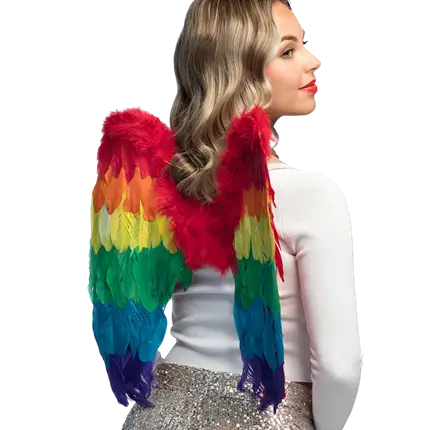 Englevinger Guddommelig regnbue 50x50cm