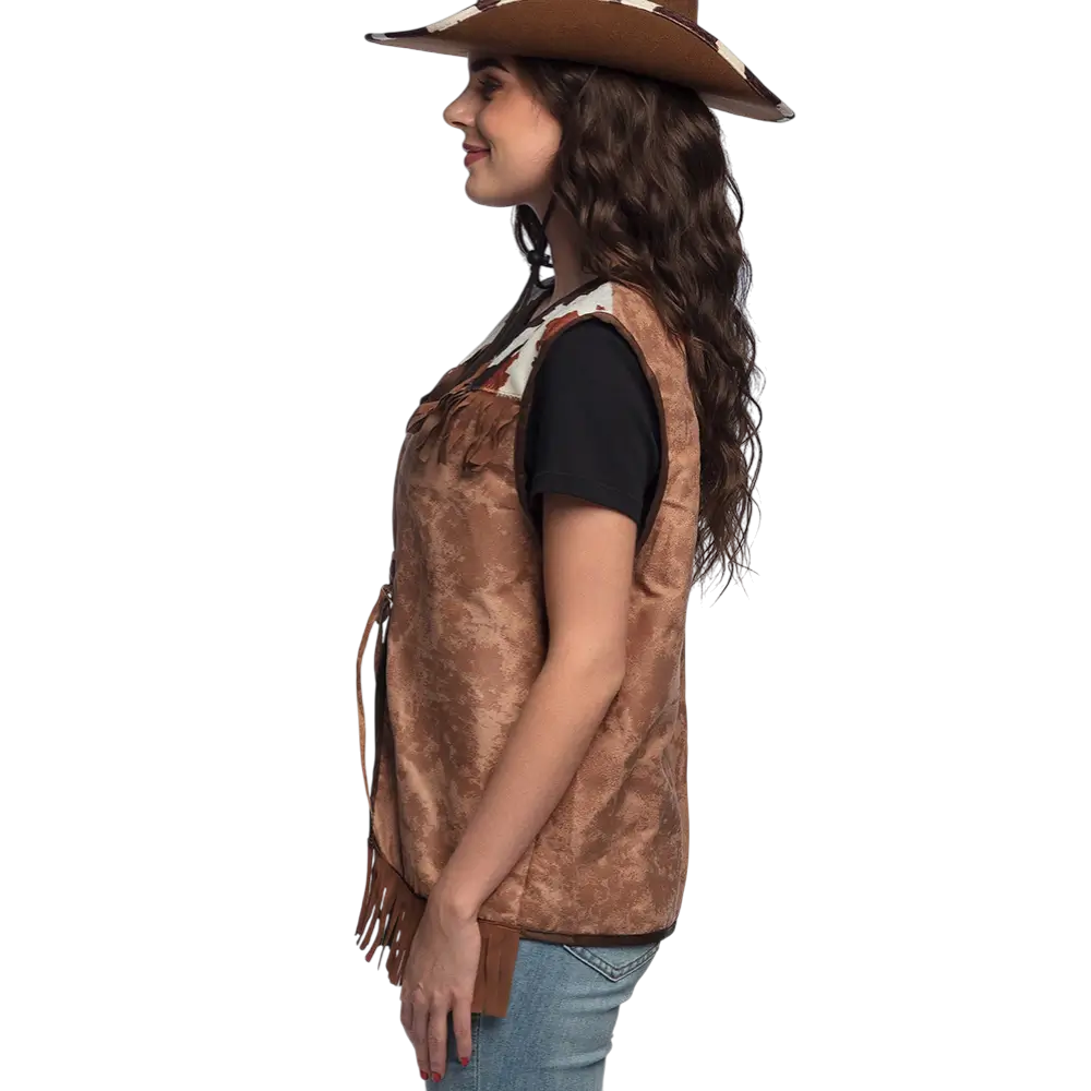 Brun western-vest (M)