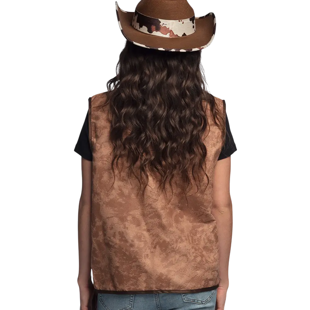 Brun western-vest (M)
