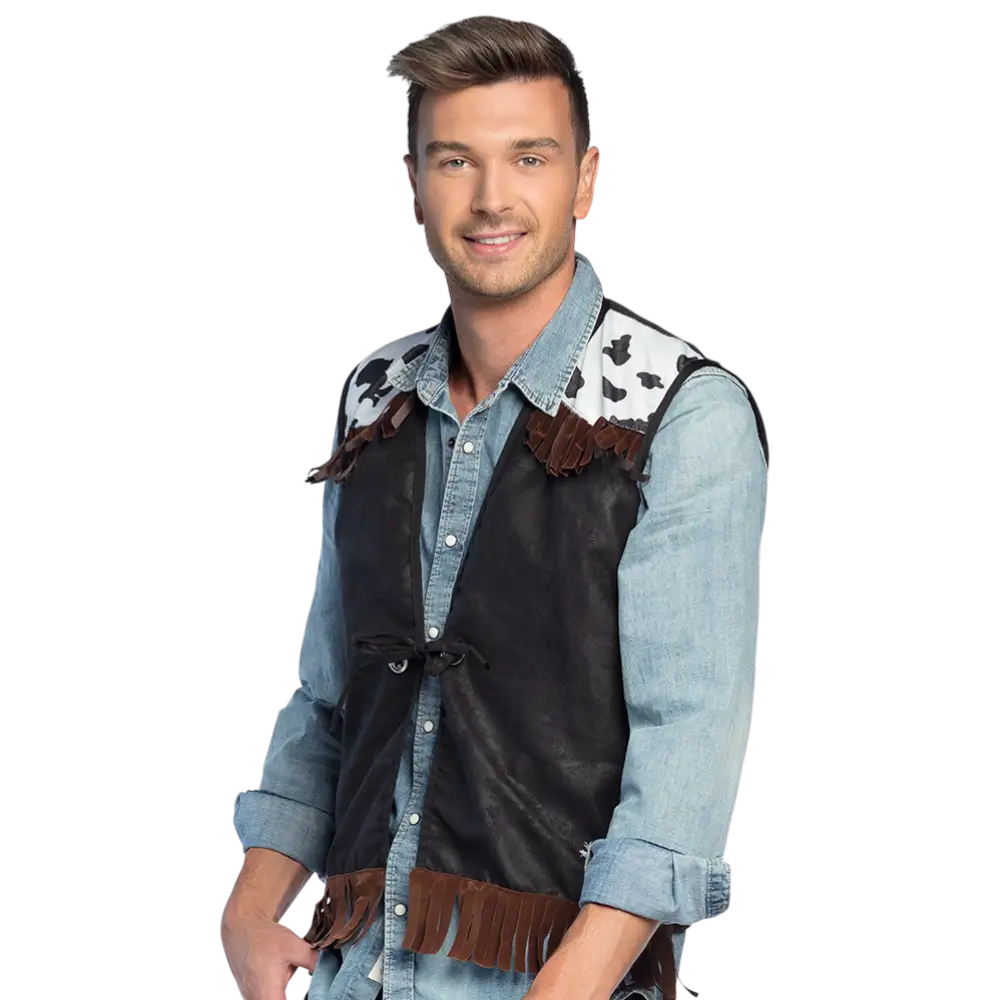 Sort western-vest (L/XL)
