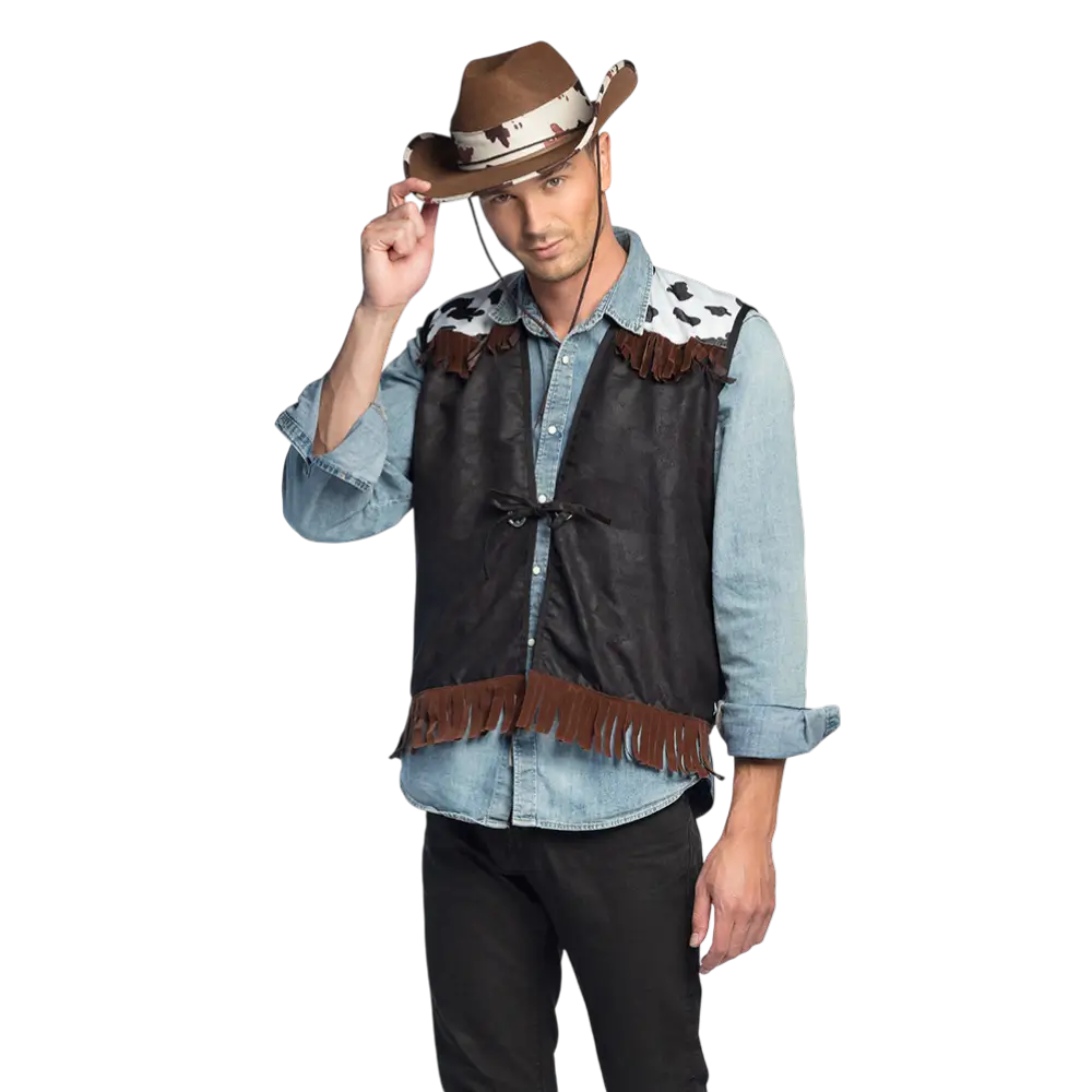 Sort western-vest (L/XL)