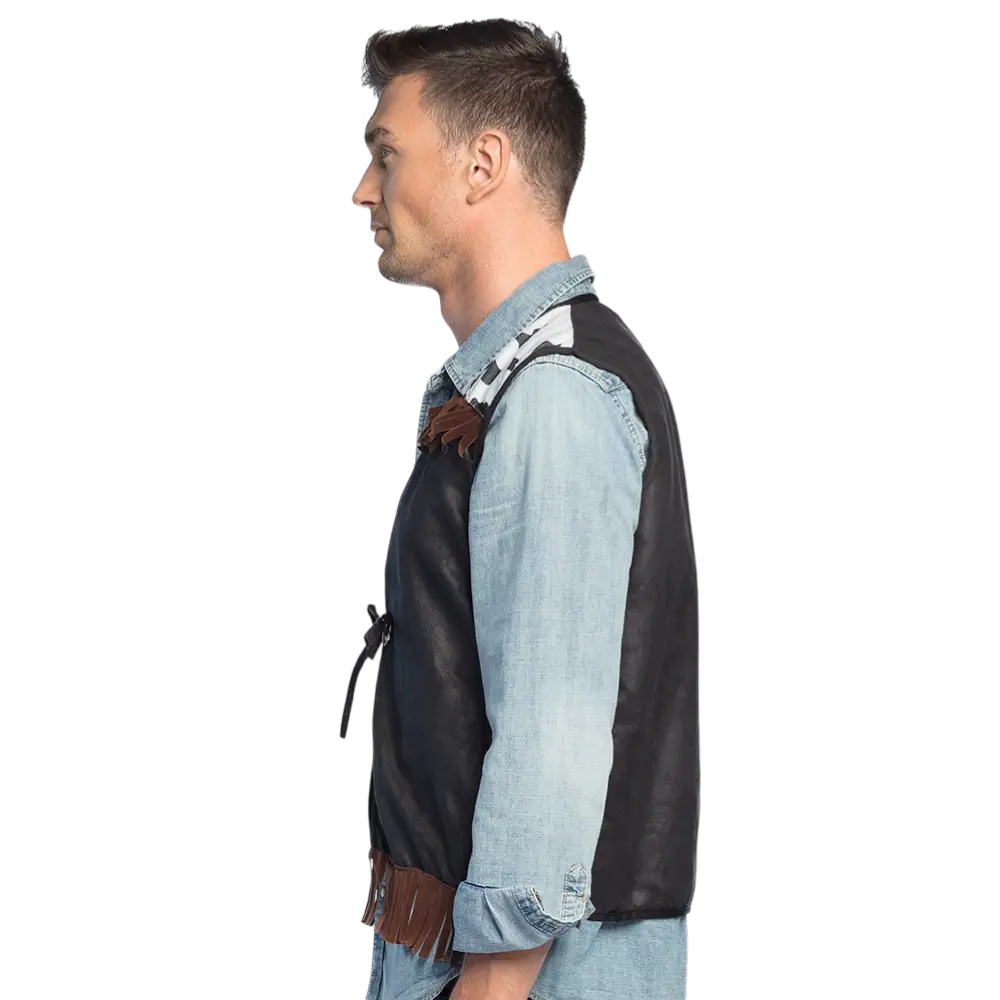 Sort western-vest (L/XL)
