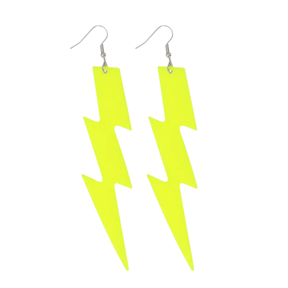 Et par neongule Flash-øreringe