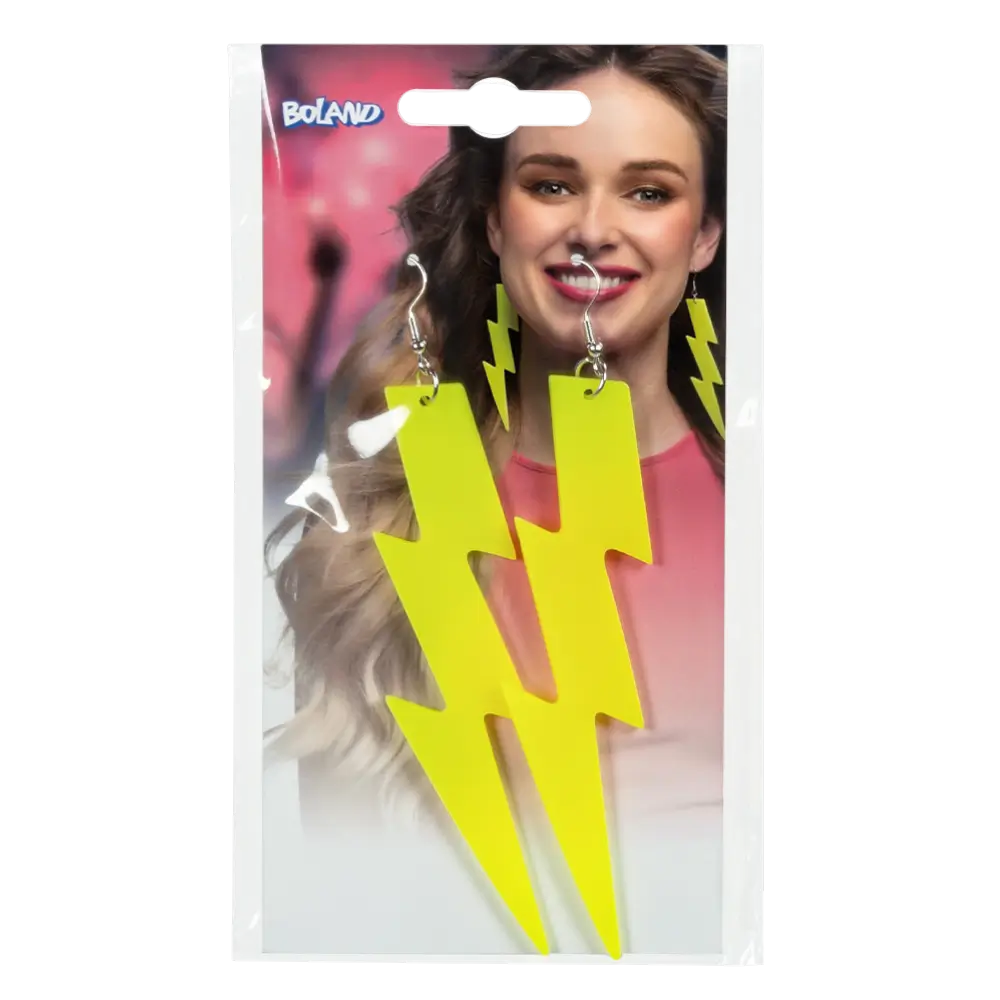 Et par neongule Flash-øreringe
