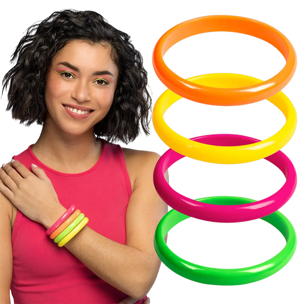 Sæt med 4 Rave-armbånd