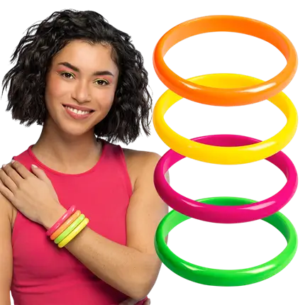 Sæt med 4 Rave-armbånd