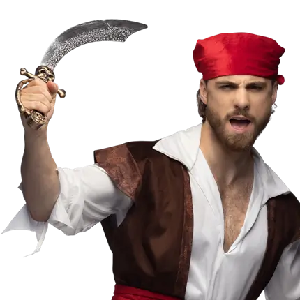 Sværd med piratskalle (36 cm)