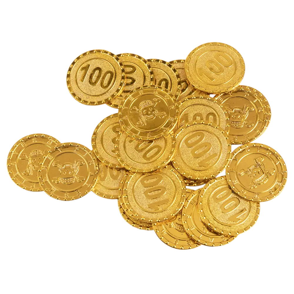 Sæt med 24 piratmønter