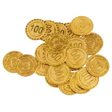 Sæt med 24 piratmønter