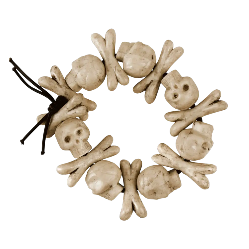 Armbånd med kranieknogler