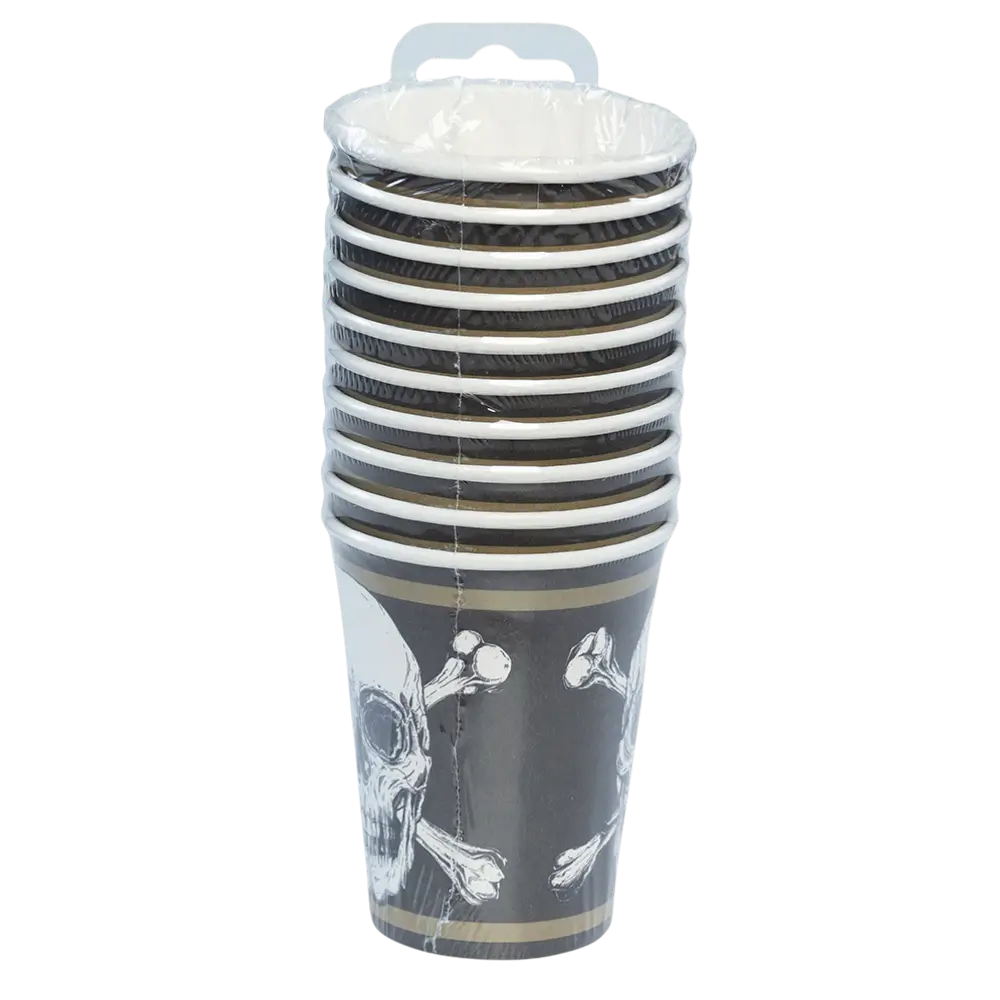 Sæt med 10 Pirates-papirbægre