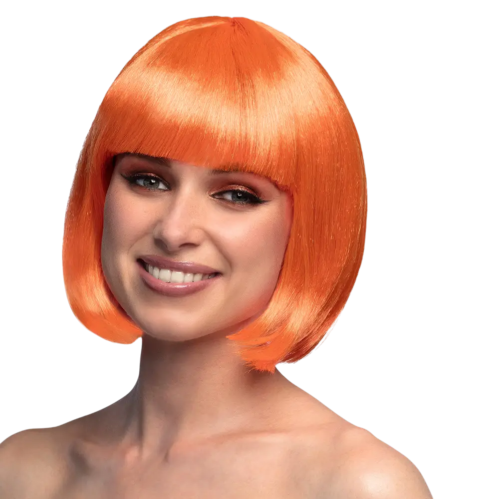 Fluorescerende orange Cabaret-paryk