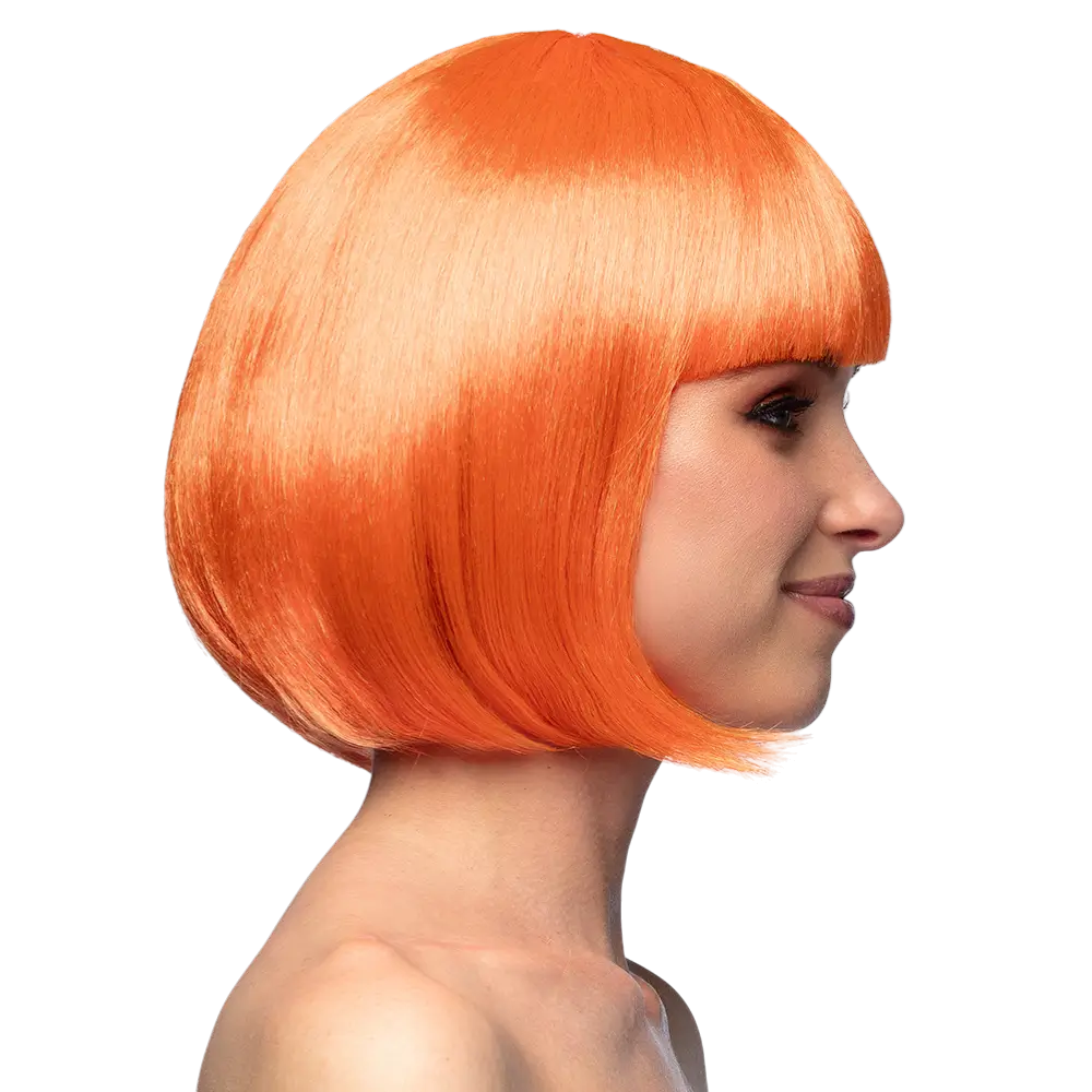 Fluorescerende orange Cabaret-paryk