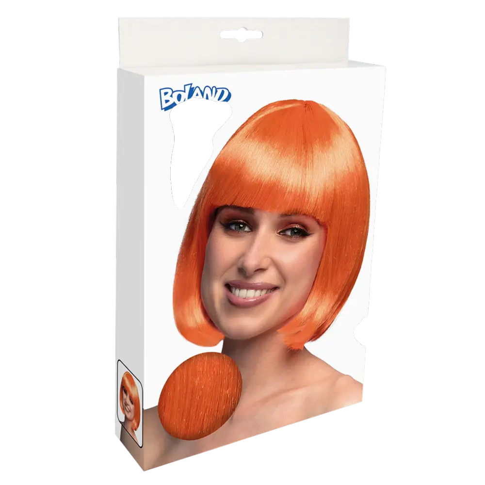 Fluorescerende orange Cabaret-paryk