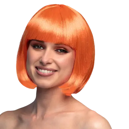 Fluorescerende orange Cabaret-paryk