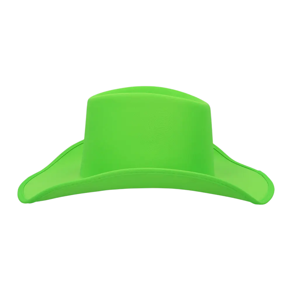 Blaze" cowboyhat med frynser - Fluorescerende grøn