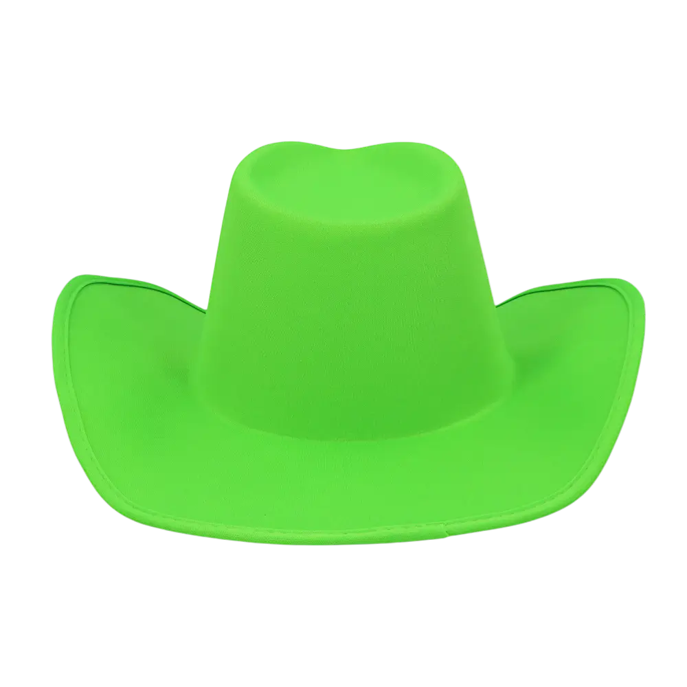 Blaze" cowboyhat med frynser - Fluorescerende grøn