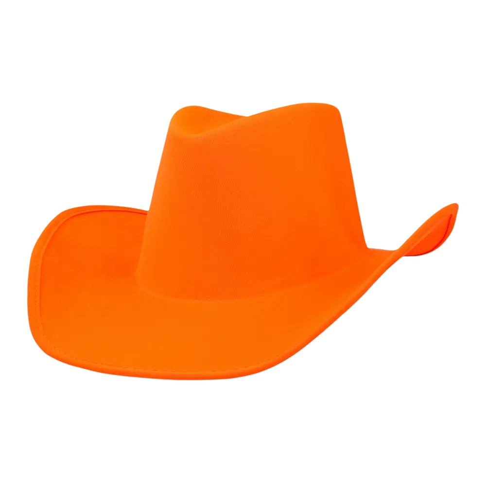 Blaze" cowboyhat med frynser - Fluorescerende orange