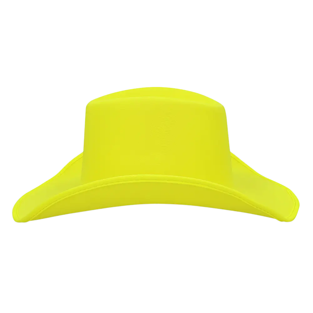 Blaze" cowboyhat med frynser - Fluorescerende gul